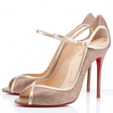 Christian Louboutin 1en8 100 mm-es peep toe cipők sokszínűek