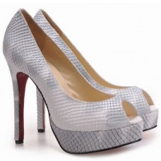 Christian Louboutin Altadama 140 mm-es Peep Toe Pumps Python