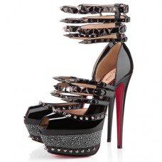 Christian Louboutin Isolde 160 mm-es peep toe cipők fekete Christian Louboutin Isolde 160 mm-es peep toe cipők fekete