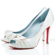 Christian Louboutin Madame Butterfly 100mm Szandál, Fehér, 100 mm-es, Különleges Alkalmakra, Szürke