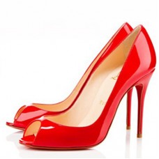 Christian Louboutin Szexi 100 mm-es Peep Toe Pumps Piros