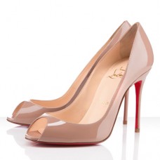 Christian Louboutin Szexi 100 mm-es Peep Toe Pumps Nude