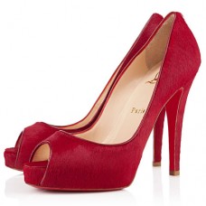 Christian Louboutin Very Prive 100 mm-es peep toe pumpák lángszínűek Christian Louboutin Very Prive 100 mm-es peep toe pumpák lángszínűek
