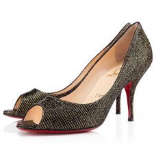 Christian Louboutin Yo Yo 80 mm-es peep toe cipők fekete Christian Louboutin Yo Yo 80 mm-es peep toe cipők fekete