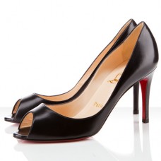 Christian Louboutin You You 80 mm-es peep toe cipők fekete