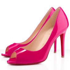 Christian Louboutin You You 100 mm-es peep toe cipő, rózsaszín