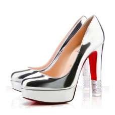 Christian Louboutin Embellished 140mm Pumps Ezüst