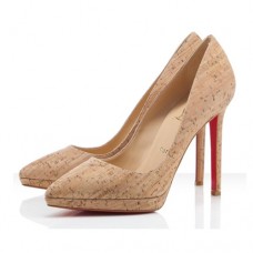 Christian Louboutin Pigalle Plato 120 mm-es pumpák natúr