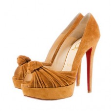 Christian Louboutin Greissimo 140mm Peep Toe Pumps sárga
