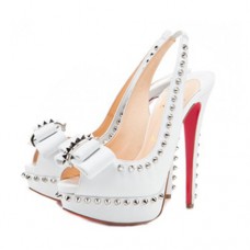 Christian Louboutin Lady Clou 140mm szandál, fehér Christian Louboutin Lady Clou 140mm szandál, fehér