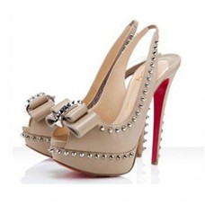 Christian Louboutin Lady Clou 140mm szandál, nude