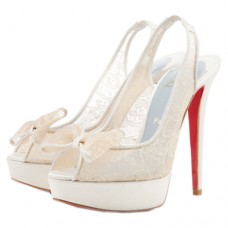Christian Louboutin Exclu 140mm Slingbacks Fehér