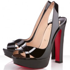 Christian Louboutin Marple Town 140mm Slingbacks Fekete Christian Louboutin Marple Town 140mm Slingbacks Fekete
