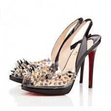 Christian Louboutin Pik Pik Pik 120mm Slingbacks Fekete Christian Louboutin Pik Pik Pik 120mm Slingbacks Fekete