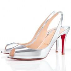 Christian Louboutin You You 80mm Slingbacks Szandál Ezüst
