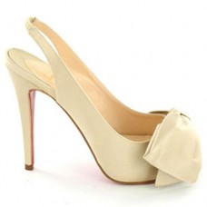 Christian Louboutin Very Noeud 120mm Slingbacks Szandál Bézs Christian Louboutin Very Noeud 120mm Slingbacks Szandál Bézs