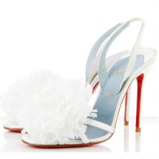 Christian Louboutin Tsarouchi 100mm Slingbacks Fehér