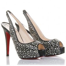 Christian Louboutin Star Prive 120mm szandál, fekete Christian Louboutin Star Prive 120mm szandál, fekete