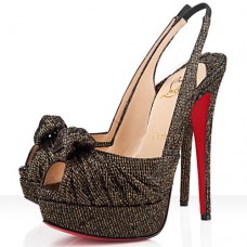 Christian Louboutin Jenny 140mm szandál, fekete