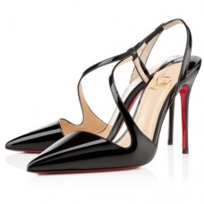 Christian Louboutin June 100mm Slingbacks Fekete Christian Louboutin June 100mm Slingbacks Fekete