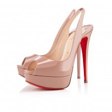 Christian Louboutin Lady Peep 140mm Slingbacks Szandál Nude Christian Louboutin Lady Peep 140mm Slingbacks Szandál Nude