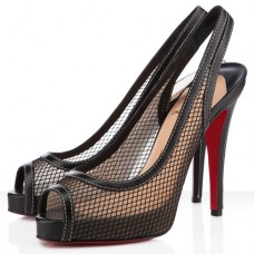 Christian Louboutin Canne A Peche 120mm Slingbacks Fekete