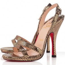 Christian Louboutin Fine Romance 120mm Slingbacks Szandál Arany