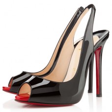 Christian Louboutin Flo 100mm Slingbacks Fekete/Rózsaszín Rúzs Christian Louboutin Flo 100mm Slingbacks Fekete/Rózsaszín Rúzs