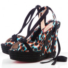 Christian Louboutin Isabelle 140mm ékszíjas szandál kék