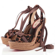 Christian Louboutin Isabelle 140mm ékszíjas leopárd alakú cipő