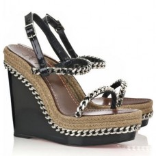 Christian Louboutin Macarena 120mm ékszíj fekete