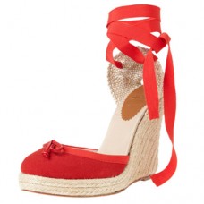Christian Louboutin Carino Plato 120mm ékszíj piros