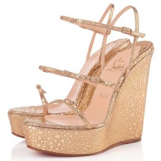 Christian Louboutin 123 Zeppa 140mm Ékek Arany