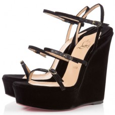 Christian Louboutin 123 Zeppa 140mm Ékek Fekete