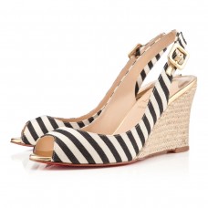 Christian Louboutin puglia 80mm-es ékek fekete/arany