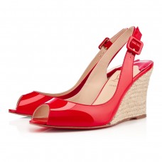 Christian Louboutin puglia 80mm Wedges szandál Rózsaszín Rúzs