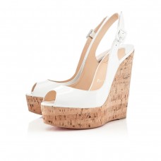 Christian Louboutin Une plume 140mm éksarkú cipő fehér