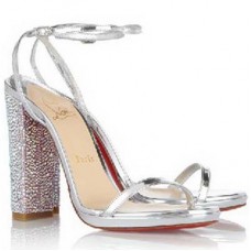Christian Louboutin Au Palace 120mm szandál ezüst