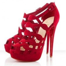 Christian Louboutin Larissa Plato 140mm szandál, piros