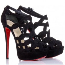 Christian Louboutin Larissa Plato 140mm szandál, fekete