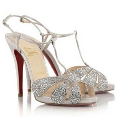 Christian Louboutin Margi Diams 120mm szandál ezüst