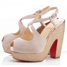 Christian Louboutin Martel 140mm szandál, nude