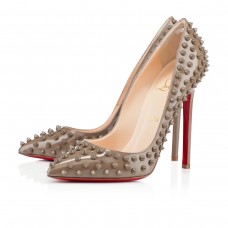 Christian Louboutin Pigalle 120 mm-es szandál szürkésbarna Christian Louboutin Pigalle 120 mm-es szandál szürkésbarna