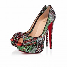 Christian Louboutin Lady Peep 140mm peep toe pumpák többszínű Christian Louboutin Lady Peep 140mm peep toe pumpák többszínű