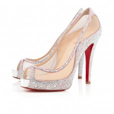 Christian Louboutin Camillas 120 mm-es peep toe cipő Aurora Boreale-tól