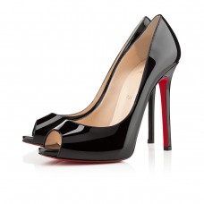 Christian Louboutin Flo 120 mm-es peep toe cipők fekete