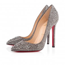 Christian Louboutin Pigalle Strass 120mm Különleges Alkalmakra Hematit