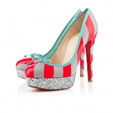 Christian Louboutin Foraine 140mm Platforms Szandál Rózsaszín Párizs/Világosszürke