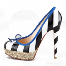 Christian Louboutin Foraine 140mm Platforms Fekete/Fehér Christian Louboutin Foraine 140mm Platforms Fekete/Fehér