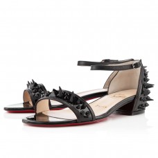 Christian Louboutin Druide lapos szandál fekete